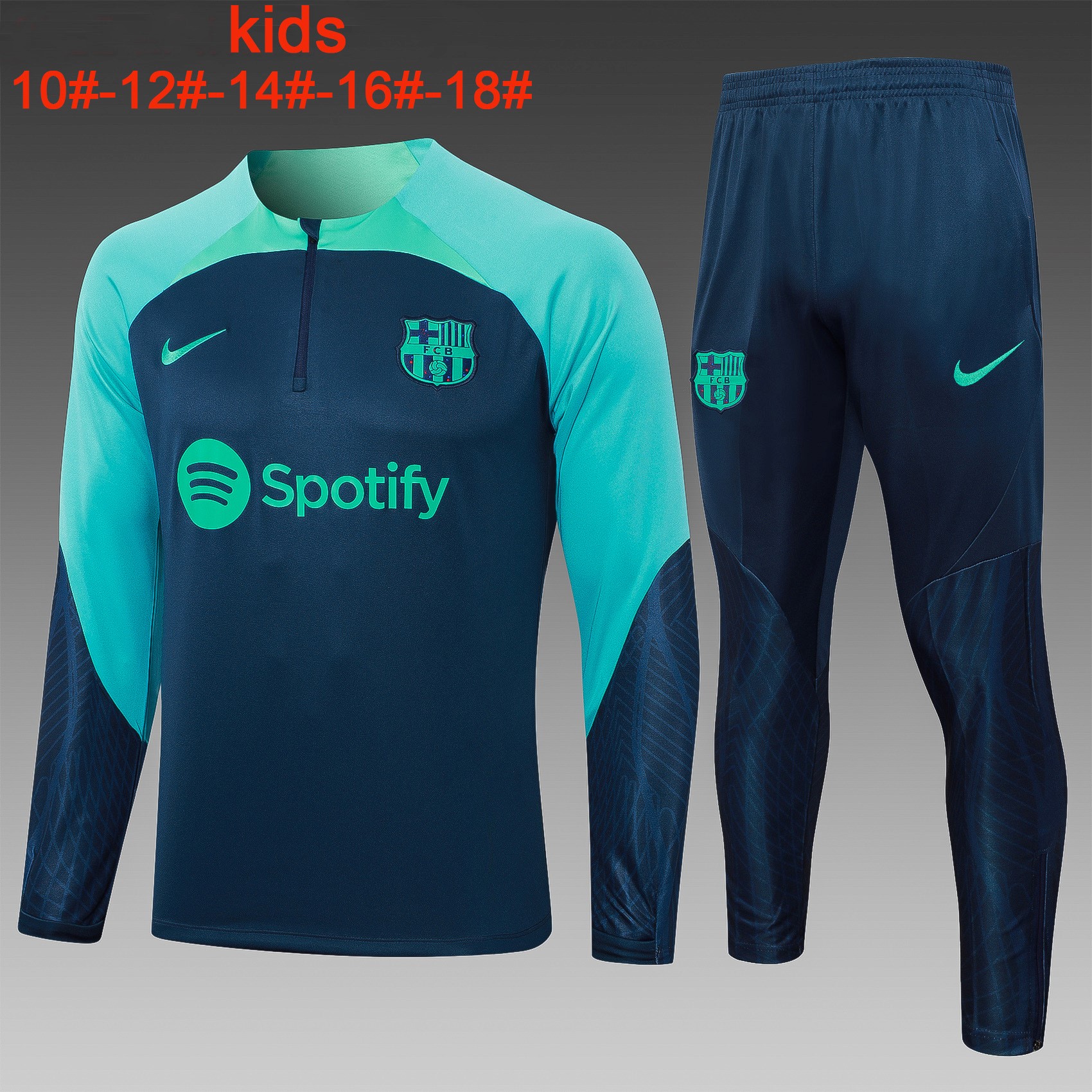Kinder Sweatshirts Barcelona 2024 Blau 3